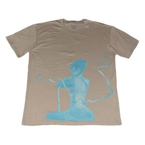 Marina T Shirt XXL Beige Princess of Power 2025 Tour Merch Ribbon Tee NEW *spots